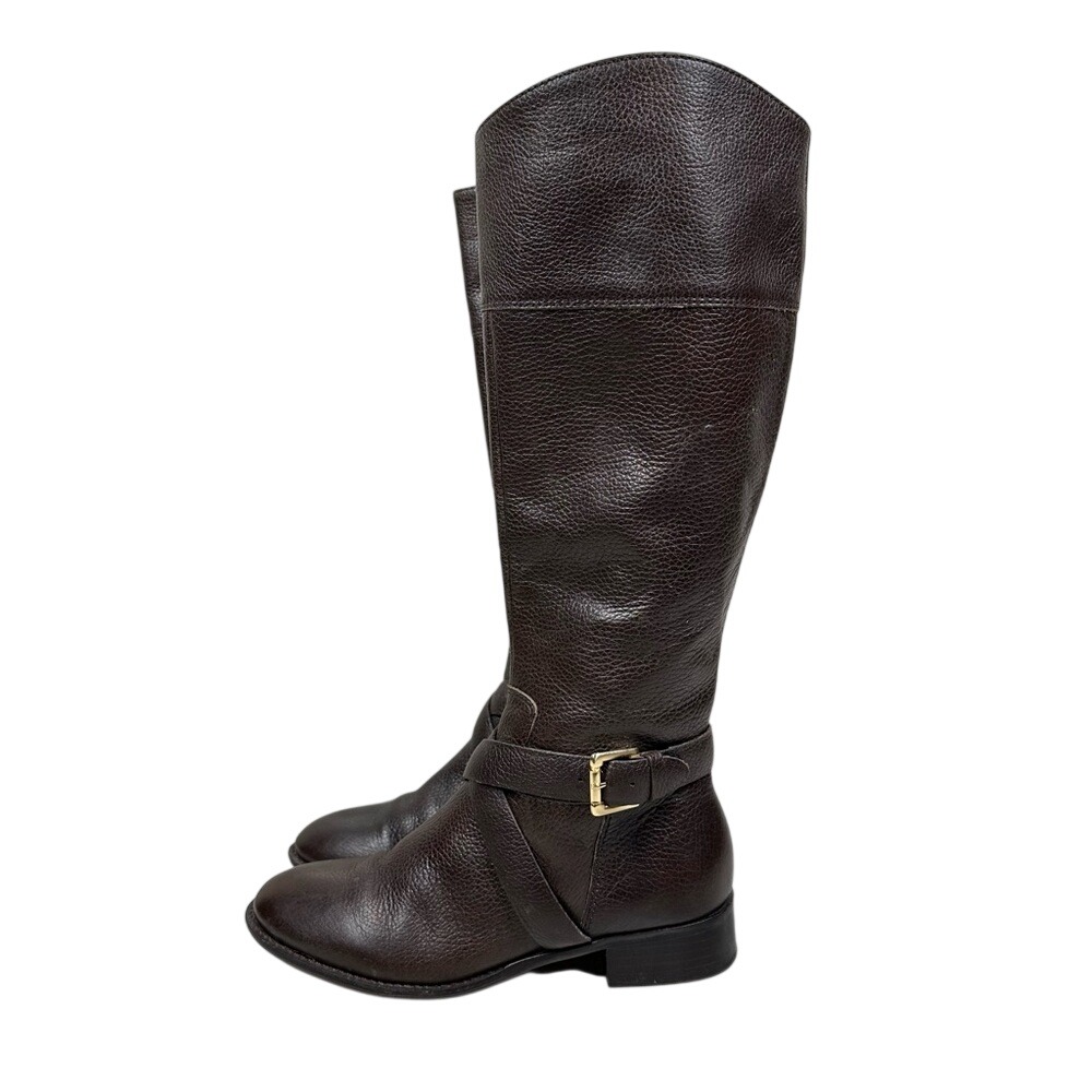Talbots Tall Riding Boot Women 6 Chocolate Brown Leather Equestrian Old Money